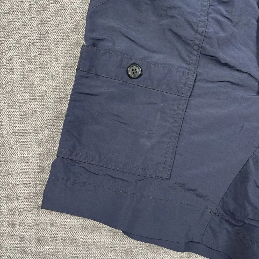 AFTCO Fishing Shorts Men's 28 Navy Blue 5.5” Inseam Cargo Pockets Outdoor Nylon